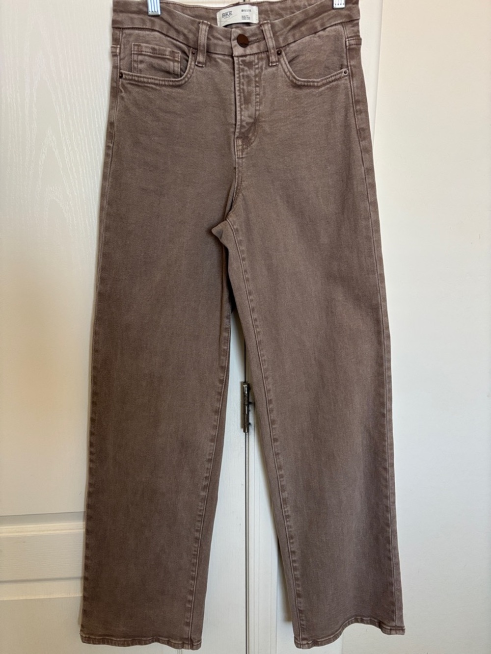 BKE Wide Leg Jeans in Taupe Brown